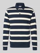 Lindbergh Relaxed Fit Poloshirt mit Streifenmuster in Marine, Größe L