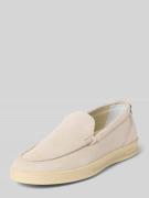 Woolrich Slip-on-Sneaker aus Leder mit Gummisohle in Taupe, Größe 40
