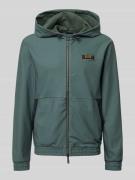 EA7 Emporio Armani Regular Fit Sweatjacke mit Logo-Patch in Gruen, Grö...