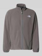 The North Face Fleecejacke mit Label-Stitching in Anthrazit, Größe L