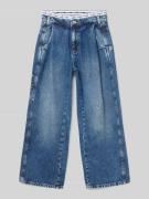 Guess Straight Fit Jeans mit Logo-Stitching in Blau, Größe 128