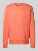 Tom Tailor Regular Fit Sweatshirt aus Baumwoll-Mix in Koralle, Größe L