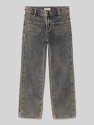 Steiff Straight Fit Jeans mit aufgesetzten Taschen in Black, Größe 110