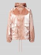 Jake*s Casual Jacke im Metallic-Look mit Pattentaschen in Hellrosa, Gr...