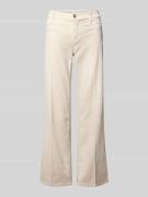 Cambio Cropped Jeans mit Bügelfalten und Eingrifftaschen in Beige, Grö...