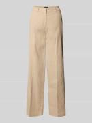 Cambio Hose aus Leinen-Mix mit Bügelfalten Modell 'MIRA' in Beige, Grö...