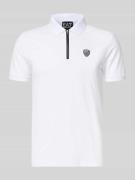 EA7 Emporio Armani Slim Fit Poloshirt aus Viskose-Mix in Weiss, Größe ...