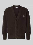 Lacoste Relaxed Fit Strickjacke aus Baumwoll-Mix Modell 'COTES PERLEES...