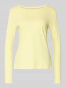 Tom Tailor Regular Fit Langarmshirt aus Bio-Baumwoll-Mix in Hellgelb, ...