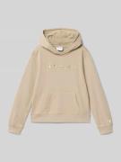 CHAMPION Hoodie aus Baumwoll-Mix mit Label-Stickerei in Sand, Größe 15...