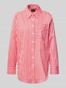 s.Oliver BLACK LABEL Oversized Hemdbluse aus Baumwoll-Mix in Rosa, Grö...