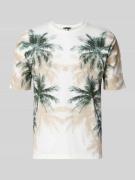 Antony Morato Slim Fit T-Shirt mit floralem Allover-Print in Offwhite,...