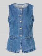 Only Jeansweste aus reiner Baumwolle Modell 'GUILINA' in Jeansblau, Gr...