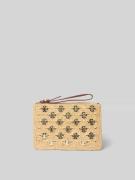 Rabanne Clutch in Flecht-Optik in Beige, Größe 1