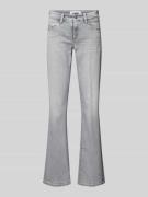 Cambio Flared Fit Jeans aus Baumwoll-Mix in Hellgrau, Größe 32