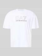 EA7 Emporio Armani T-Shirt mit Logo und Rundhalsausschnitt in Weiss, G...