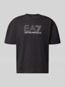 EA7 Emporio Armani T-Shirt mit Logo und Rundhalsausschnitt in Black, G...