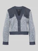 Marc Cain Cardigan aus Viskose-Mix mit V-Ausschnitt in Marine Melange,...