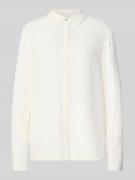 comma Relaxed Fit Hemdbluse aus reiner Viskose in Offwhite, Größe 36