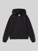 CHAMPION Regular Fit Sweatjacke mit Logo-Detail in Black, Größe 152