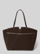 BOSS Shopper aus echtem Rindsvelours Modell 'BOSS REVERS TOTE SU' in D...