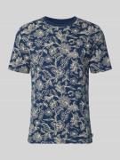 Scotch & Soda T-Shirt im Allover-Look mit Rundhalsausschnitt in Marine...