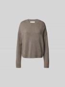 Juvia Wollpullover mit Kaschmir-Anteil in Dunkelgrau Melange, Größe XL