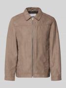 Jack & Jones Jacke mit Umlegekragen Modell 'DYLAN' in Taupe, Größe L