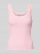 Only Regular Fit Tank Top mit Frill am Saum Modell 'SARA' in Rosa, Grö...