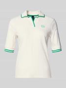 Marc Cain Regular Fit Poloshirt aus Viskose-Mix in Offwhite, Größe 34