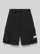 CHAMPION Bermudas aus Baumwoll-Mix mit Label-Detail in Black, Größe 12...