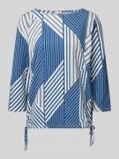 s.Oliver RED LABEL Regular Fit Blusentop mit Allover-Muster in Bleu, G...