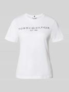 Tommy Hilfiger Regular Fit T-Shirt aus reiner Baumwolle in Weiss, Größ...