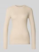 Marc O'Polo Slim Fit Langarmshirt aus Baumwoll-Mix in Beige, Größe L