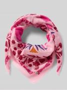 Codello Tuch in quadratischer Form mit Fransen in Pink, Größe 1