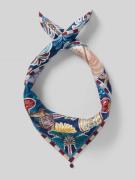 Codello Tuch aus Seide mit Label-Detail Modell 'PALM' in Blau, Größe 1