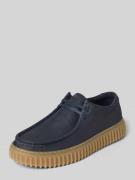 Clarks Bootsschuhe aus beschichtetem Leder Modell 'Torhill' in Marine,...
