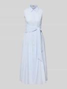 ECOALF Hemdblusenkleid mit Bindegürtel Modell 'CHIARA' in Hellblau, Gr...