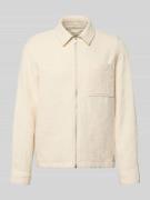 Drykorn Jacke mit Reißverschluss und Brusttasche in Ecru, Größe L