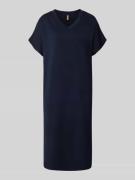 Soyaconcept T-Shirt-Kleid mit V-Ausschnitt in Marine, Größe L