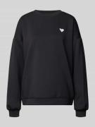 Pieces Relaxed Fit Pullover mit Herz-Stickerei Modell 'TALIA' in Black...