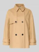 Stefanel Trenchcoat mit Ärmelriegeln in Beige, Größe L