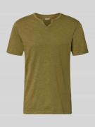 Jack & Jones T-Shirt aus Baumwolle Modell 'SPLIT' in Oliv, Größe L
