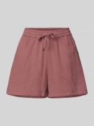 Only Regular Fit Shorts aus reiner Baumwolle in Mauve, Größe L