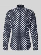 Jake*s Slim Fit Freizeithemd mit Kentkragen in Marine, Größe 37/38