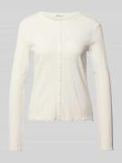 Tom Tailor Denim Shaped Fit Langarmshirt aus Baumwoll-Mix in Offwhite,...