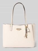Guess Handtasche mit Anhänger und Label-Applikation in Offwhite, Größe...