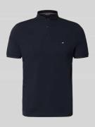 HECHTER PARIS Regular Fit Poloshirt mit Stehkragen in Marine, Größe L