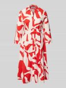 More & More Midikleid mit Taillenband in Rot, Größe 34