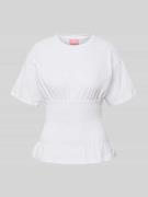 JJXX Tailliertes T-Shirt mit Rundhalsausschnitt Modell 'EVELYN' in Wei...